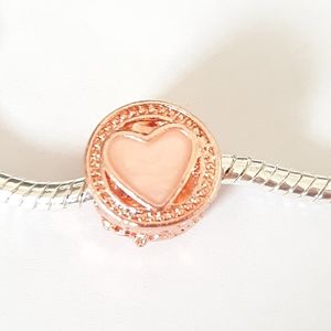 Pink Heart Charm | Fits Pandora